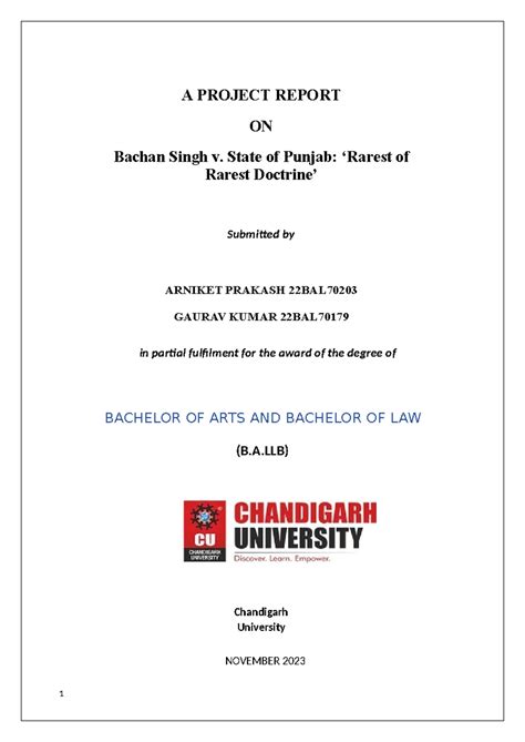 APdnfurehvijfivjifd - A PROJECT REPORT ON Bachan Singh v. State of ...