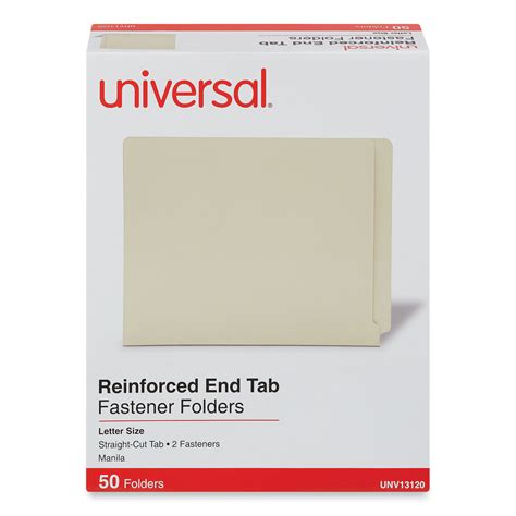 Reinforced End Tab Fastener Folders, 0.75" Expansion, 2 Fasteners ...