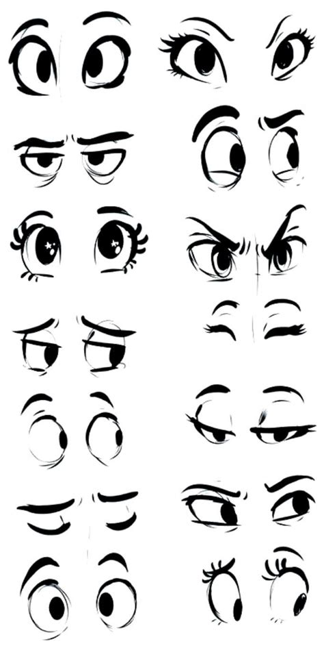 eyes drawing reference cartoon
