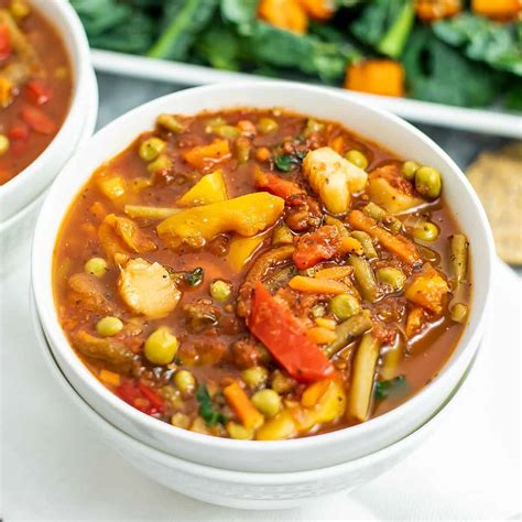 Simple Frozen Vegetable Soup (Vegan, Whole30) - Bites of Wellness