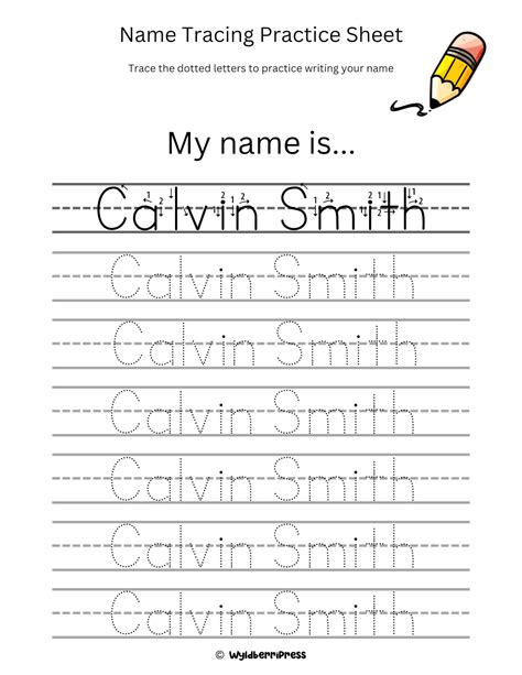 Pre-k Custom Name Tracing Worksheet | Name Trace Printable | Handwriting Practice Pages ...