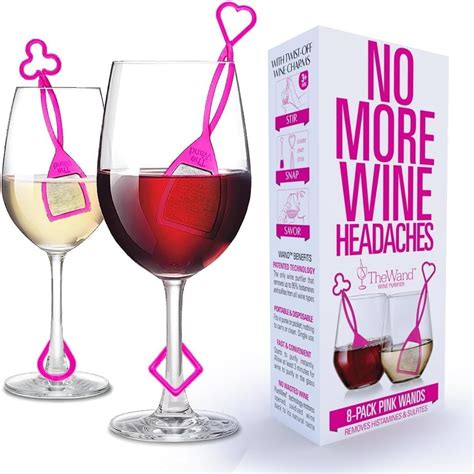 Colorful Wand Wine Purifer by PureWine- 8 Wine Sticks Filter Histamines & Sulfites, May Reduce ...