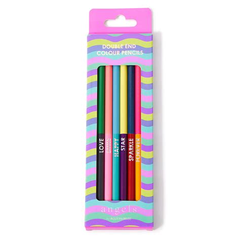 Buy Set Of 6 Multi Colour Double Ended Pencil - Accessorize India