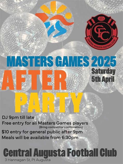 Masters Games Afterparty , 58 Old Power Station Road, Port Augusta, SA ...