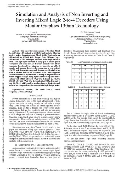 Simulation and Analysis of Non Inverting and Inverting Mixed Logic 2-to ...