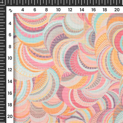 Multi-Color Abstract Digital Print Kota Doria Fabric – Fabcurate