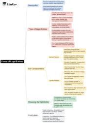 Forms of Legal Entities Mind Map - Humanities/Arts Legal Studies for Class