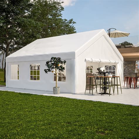 Outdoor Canopy Party Tent, 20'X 20' Patio Party Tent with Rollable ...