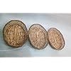 bharat traders Multi Purpose Basket|Set of 3 Tray|Brown|for Storage at ...