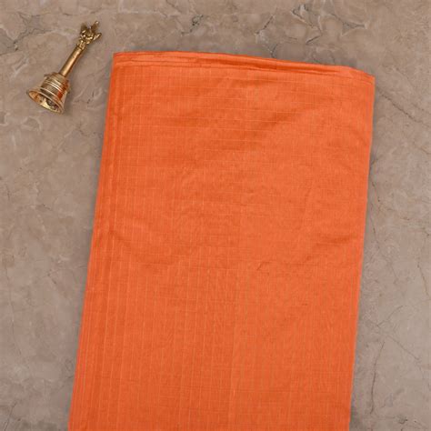 Vibrant Orange Jamawar Silk Fabric| FabricbySinghanai's