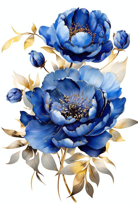 Premium Photo | Royal blue peony flower