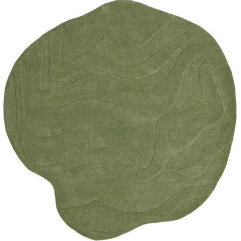 Terrain Round Green Handmade Rug I The Rugs Story