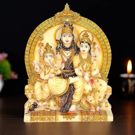 Buy Dattatreya Coldcast Lord Shiva Shiv Parivar Family Idol Hindu God ...