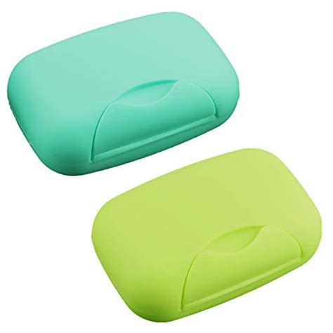 Inovat 2 Pcs Plastic Soap Case Holder Container Box Home Outdoor Hiking ...