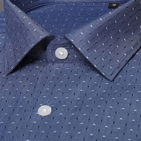 Blue Dobby Dot Luxurious Shirt – Caribou