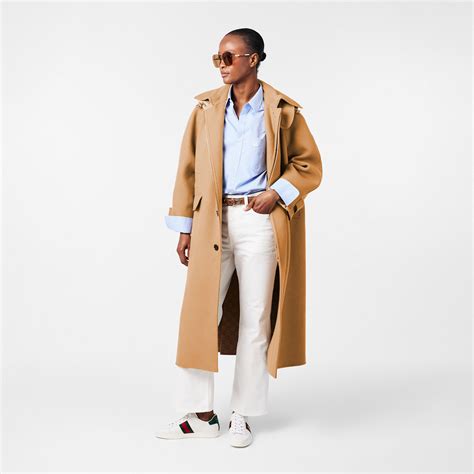 Gucci Women's Wool Cashmere Detachable Hood Overcoat | Flannels