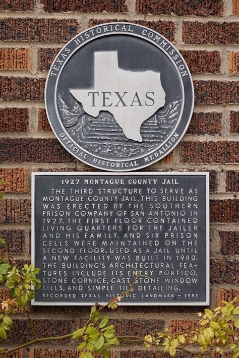 1927 Montague County Jail Historical Marker