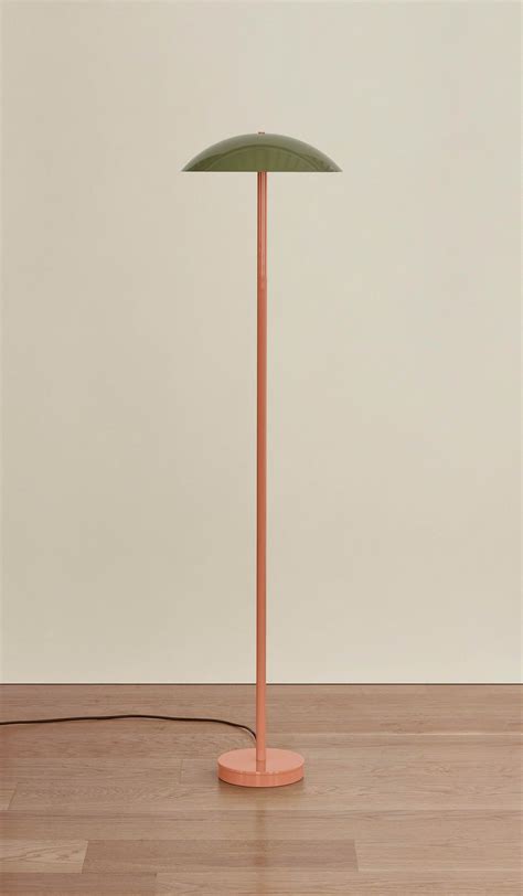 In Common With Arundel Floor Lamp - Reed Green Shade / Peach Base ...