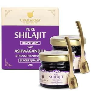 UPAKARMA Shilajit with Ashwagandha Resin| Boosts Strength & Build ...