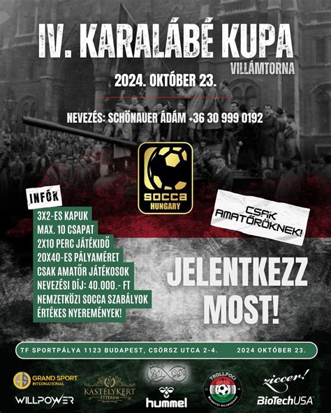 IV. KARALÁBÉ KUPA - Budapest TF-Pálya // 10.23., TF Pálya, Budapest, 23 ...