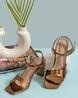 Buy Copper Heeled Sandals for Women by SHEZONE Online | Ajio.com