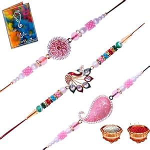 Buy FIFTH AND MOON Bhaiya Bhabhi Raki (Set of 3 Rakhi) SI SJ UA at ...