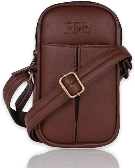 Pramadda Pure Luxury Brown Sling Bag Leather Mobile Sling Bag For Men ...