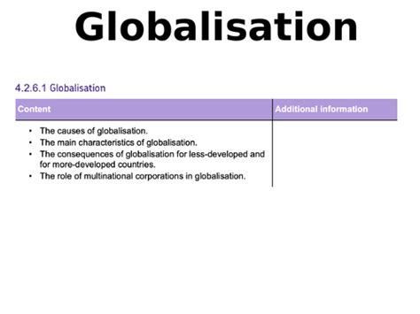 Globalization a Level Chart 的图像结果