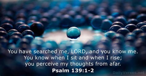 May 30, 2023 - Bible verse of the day - Psalm 139:1-2 - DailyVerses.net