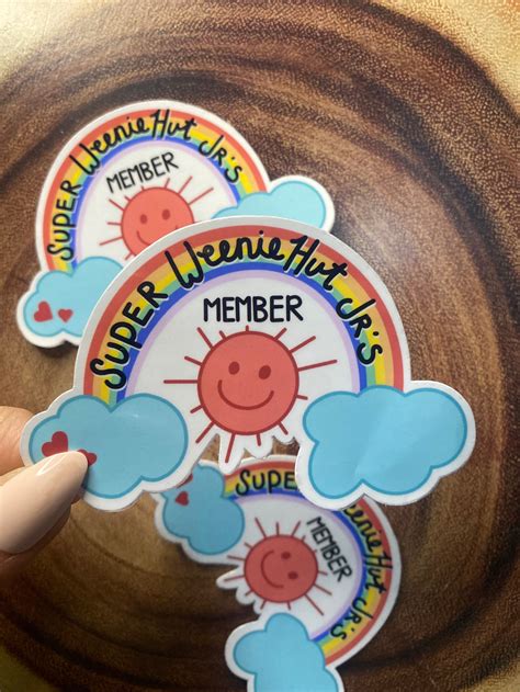 Spongebob Super Weenie Hut Jr. Member Title Glossy Rainbow - Etsy