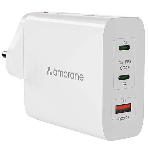 Ambrane 150W GaN Multi-Port Fast Charger Type C USB Compatible with All ...