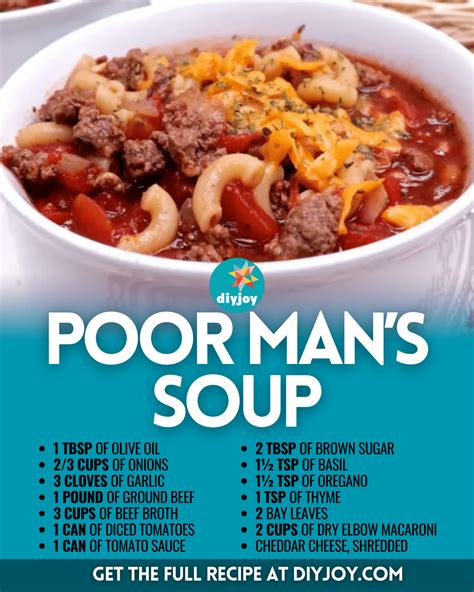 Easy Poor Man's Soup Recipe - DIY Joy