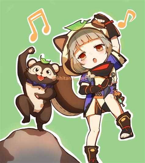 Sayu with another Tanuki Genshin Impact | HoYoLAB