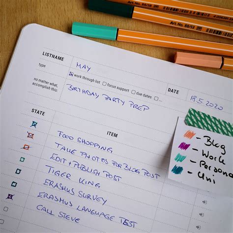 Image result for Bullet Journal Color Code