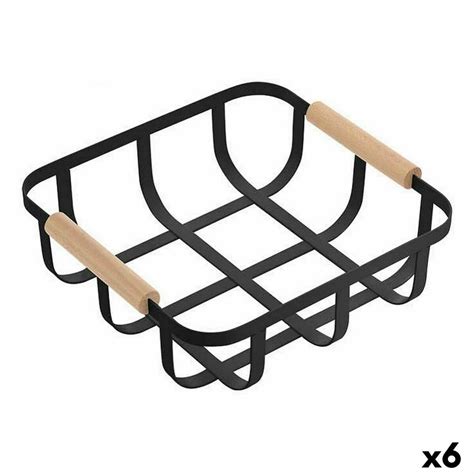 Panier Multi-usages Confortime Noir 23 x 23 x 8 cm (6 Unités) | Leroy ...