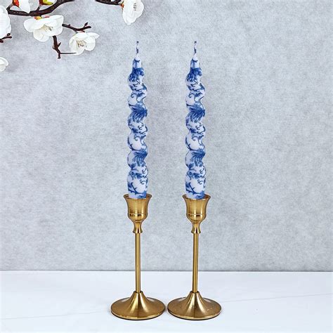 French Blue And White Candles – Bench Home