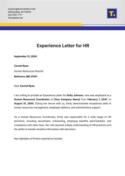 Free Pharmacist Experience Letter Format Template to Edit Online