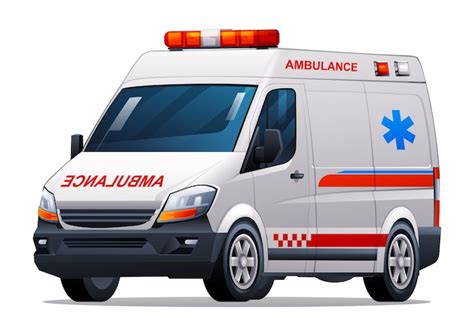 Ambulance car vector illustration emergency medical service vehicle ...