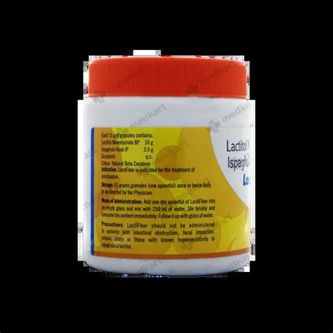 LACTIFIBER GRANULES 180 GM Price, Uses, Side Effects & Substitutes ...
