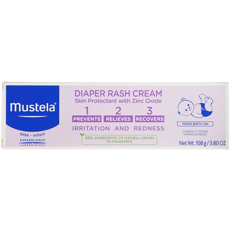 Mustela, Diaper Rash Cream 1-2-3, 3.8 oz (100 ml) - iHerb