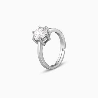 Silver Zircon Vintage Ring: Timeless Glamour – GIVA Jewellery