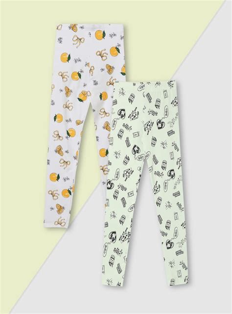 Buy Girls Printed Leggings - Pack of 2 Online at just Rs. 598.0 ...