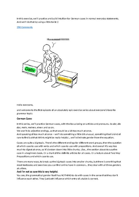 German masculine nouns cases practice - In this exercise, we'll ...