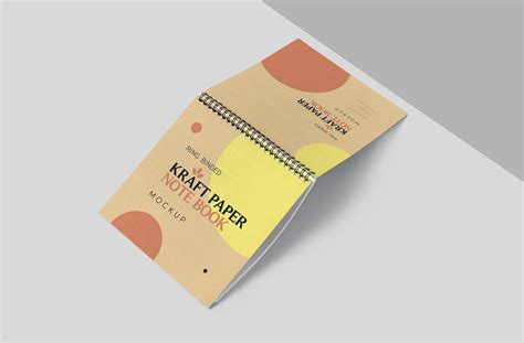 Kraft Paper Notebook Mockup – Realistic Ring Binder | ZippyPixels