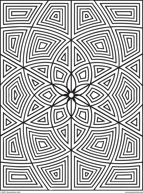 Printable Geometric Coloring Pages