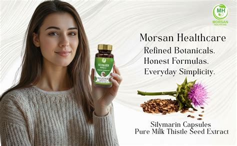 Morsan Healthcare Silymarin Milk Thistle Extract 500 mg Capsules ...