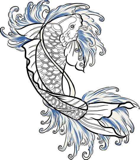 Koi Fish Outline