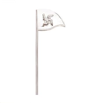 Osasbazaar Pure Silver Dhwaja Flag Jhanda for Puja, Temple at Home ...