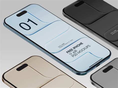 Free iPhone 17 Air PSD Mockups