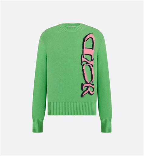 DIOR AND LEWIS HAMILTON Sweater Pink Virgin Wool and Cashmere Intarsia ...